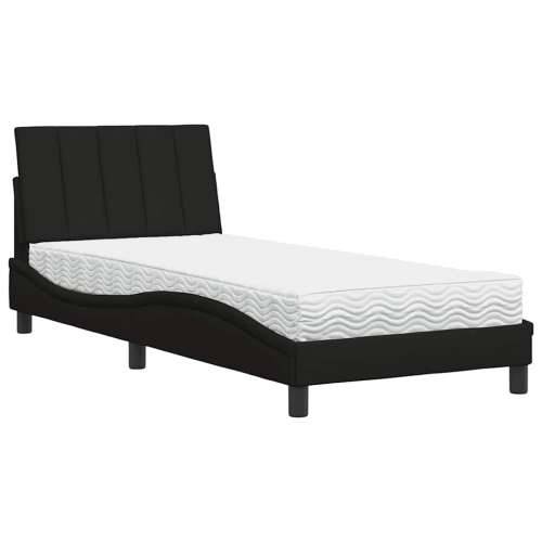 Krevet s madracem crni 80 x 200 cm od tkanine - Crna 80 x 200 cm Cijena