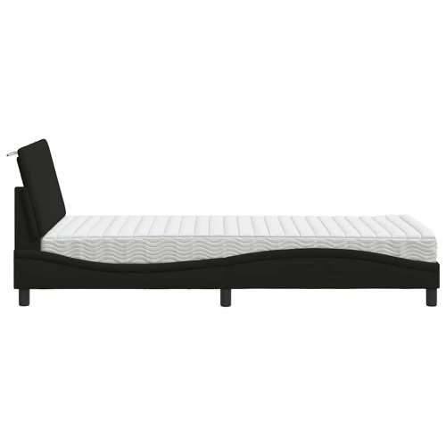 Krevet s madracem crni 80 x 200 cm od tkanine - Crna 80 x 200 cm Cijena