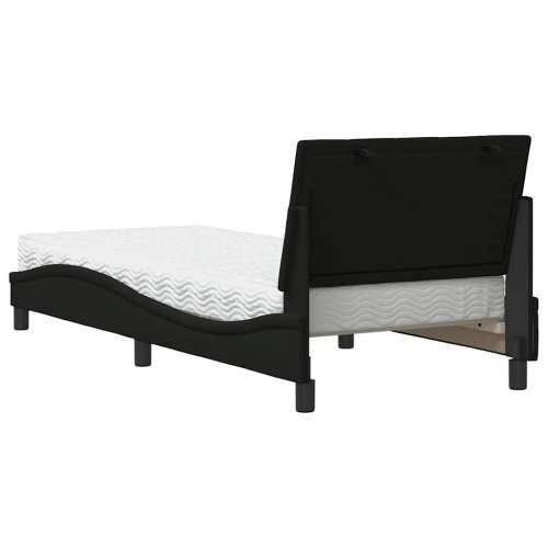 Krevet s madracem crni 80 x 200 cm od tkanine - Crna 80 x 200 cm Cijena