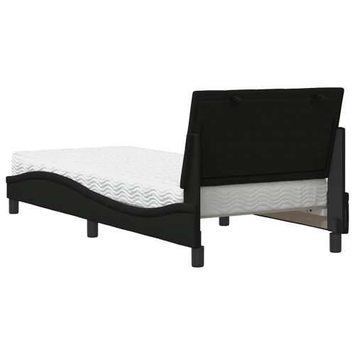 Krevet s madracem crni 90x190 cm od tkanine - Crna 90 x 190 cm Cijena