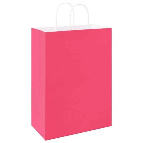 Papirnate vrećice 250 kom s ručkama ružičaste 32x17x44 cm - Ružičasta 32 x 17 x 44 cm 250 Cijena