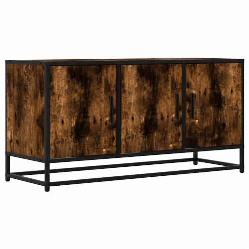 TV ormarić dimljeni hrast 100x35x50cm konstruirano drvo i metal - Dimljeni hrast 1 Cijena