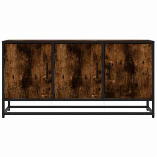 TV ormarić dimljeni hrast 100x35x50cm konstruirano drvo i metal - Dimljeni hrast 1 Cijena