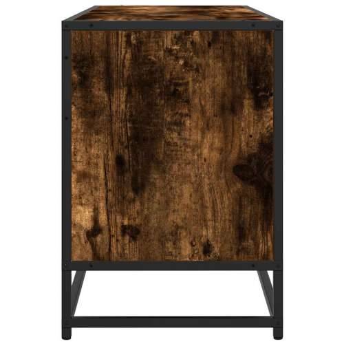 TV ormarić dimljeni hrast 100x35x50cm konstruirano drvo i metal - Dimljeni hrast 1 Cijena