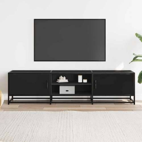 TV ormarić crni 160x35x41 cm Konstruirano drvo i metal - Crna 1 160 cm Cijena