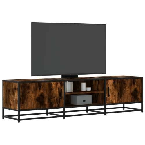 TV ormarić dimljeni hrast 160x35x41cm konstruirano drvo i metal - Dimljeni hrast 1 160 cm Cijena
