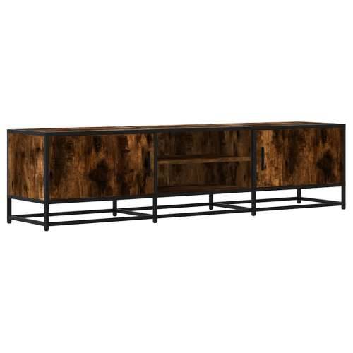 TV ormarić dimljeni hrast 160x35x41cm konstruirano drvo i metal - Dimljeni hrast 1 160 cm Cijena