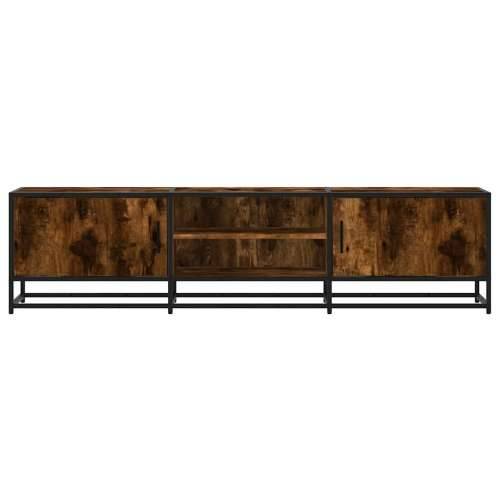 TV ormarić dimljeni hrast 160x35x41cm konstruirano drvo i metal - Dimljeni hrast 1 160 cm Cijena