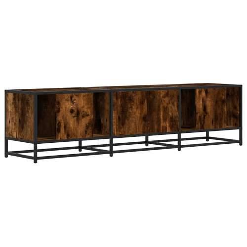 TV ormarić dimljeni hrast 160x35x41cm konstruirano drvo i metal - Dimljeni hrast 1 160 cm Cijena