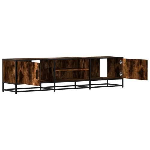 TV ormarić dimljeni hrast 160x35x41cm konstruirano drvo i metal - Dimljeni hrast 1 160 cm Cijena