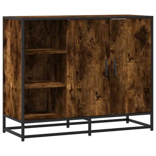 Komoda dimljeni hrast 92x35x76 cm konstruirano drvo - Dimljeni hrast 1 Cijena