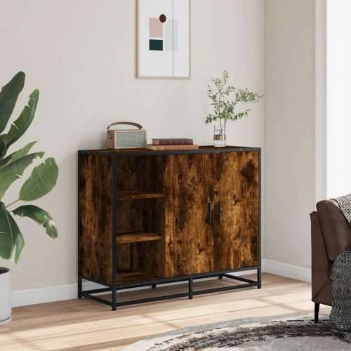 Komoda dimljeni hrast 92x35x76 cm konstruirano drvo - Dimljeni hrast 1 Cijena