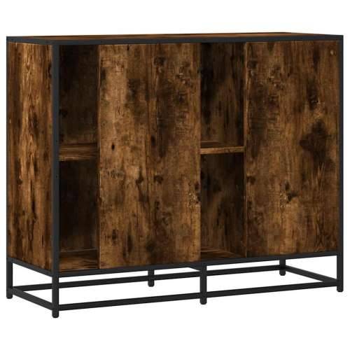 Komoda dimljeni hrast 92x35x76 cm konstruirano drvo - Dimljeni hrast 1 Cijena