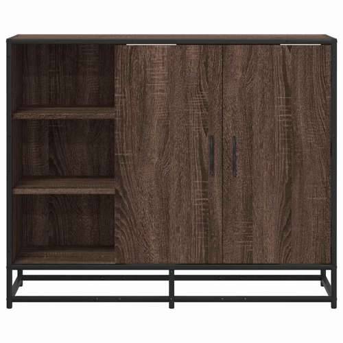 Komoda smeđi hrast 92x35x76 cm izrađeno drvo - Smeđi hrast 1 Cijena