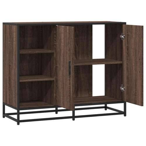 Komoda smeđi hrast 92x35x76 cm izrađeno drvo - Smeđi hrast 1 Cijena