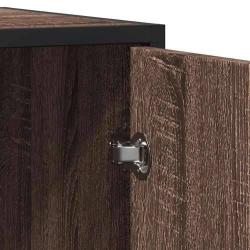 Komoda smeđi hrast 92x35x76 cm izrađeno drvo - Smeđi hrast 1 Cijena