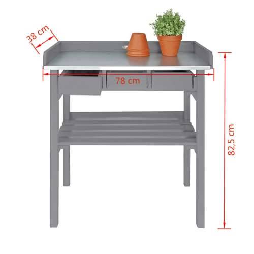 Esschert Design vrtni radni stol sivi CF29G Cijena