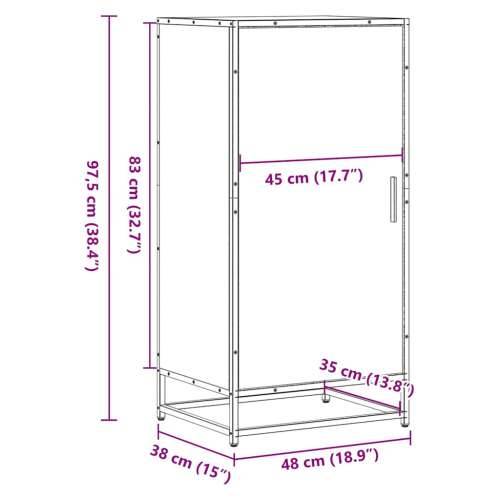 Stalak za cipele boja hrasta 48x38x97,5 cm konstruirano drvo - Smeđi hrast 1 5 Cijena