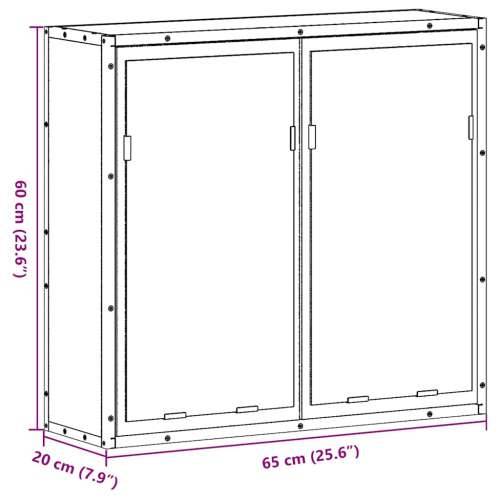 Kupaonski ormarić s ogledalom sonoma hrast 65x20x60 cm - sonoma hrast 1 Cijena