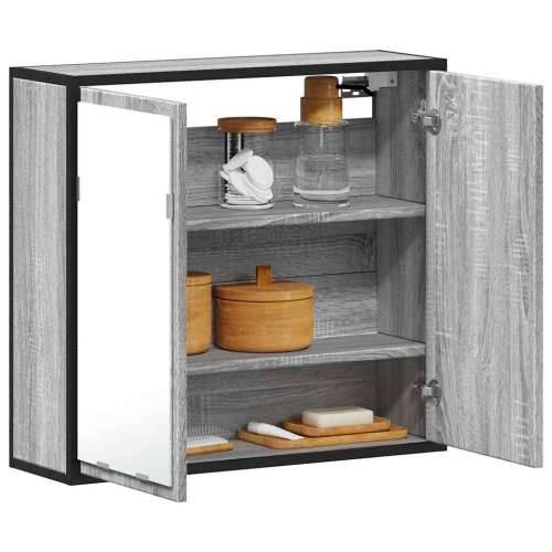 Kupaonski ormarić s ogledalom sivi Sonoma 65x20x60 cm - Sivi hrast sonoma 1 Cijena