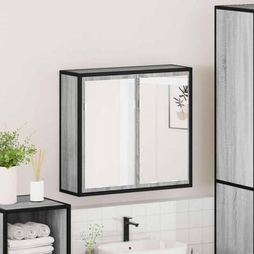 Kupaonski ormarić s ogledalom sivi Sonoma 65x20x60 cm - Sivi hrast sonoma 1 Cijena