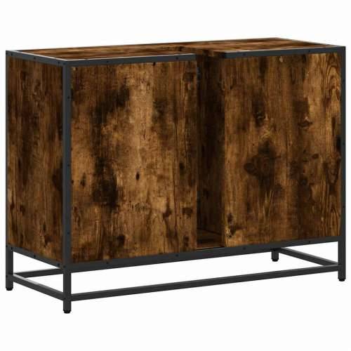 Kupaonski ormarić za Lavabo - Umivaonik boja hrasta 80x33x60 cm drveni - Dimljeni hrast 1 Cijena