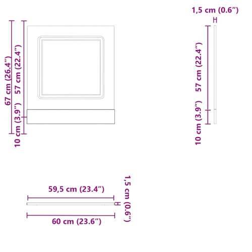 Ploča za perilicu posuđa Kalmar 60x1,5x67 cm konstruirano drvo - sonoma hrast 1 1 x ploča za perilicu posuđa 60 cm Cijena