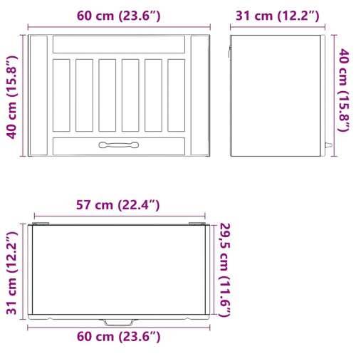 Kuhinjski zidni ormarić Lucca bijeli konstruirano drvo - Bijela 1 1 x zidni ormarić (1 krilna vrata) 60 cm Cijena