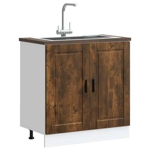 Donji ormarić za sudoper Porto boja hrasta 80x46x81,5 cm drveni - Dimljeni hrast 1 1 x donji ormarić (2 vrata) 80 cm Cijena