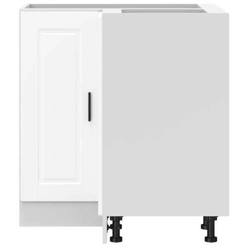 Kuhinjski kutni donji ormarić Porto bijeli konstruirano drvo - Bijela 75.5 x 75.5 x 81.5 cm 1 1x corner bottom cabinet (2 doors) Cijena