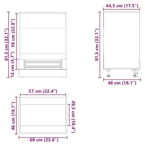 Ormarić za pećnicu Porto boja smeđeg hrasta konstruirano drvo - Smeđi hrast 1 1 x ormarić za pećnicu 60 cm Cijena