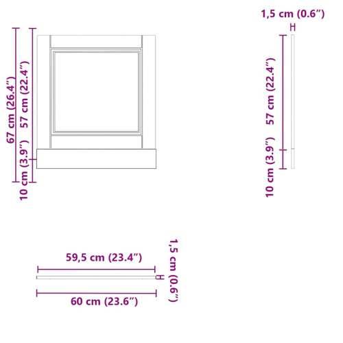Ploča za perilicu posuđa Porto 60x1,5x67 cm konstruirano drvo - Beton siva 1 1 x ploča za perilicu posuđa 60 cm Cijena
