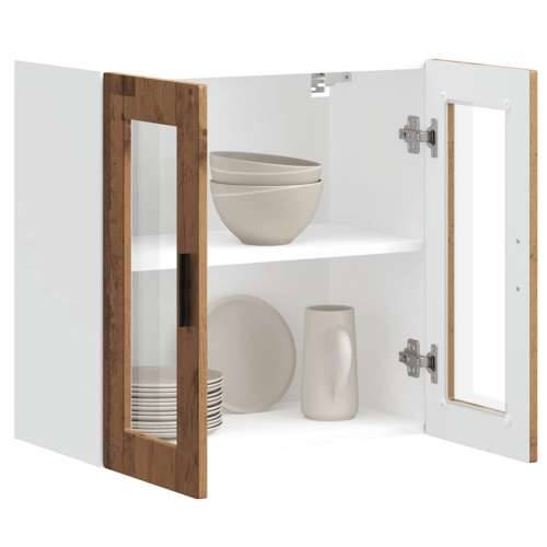 Kuhinjski zidni ormarić sa staklenim vratima Porto boja drva - Staro drvo 60 x 31 x 60 cm 1 1x wall glass cabinet (2 doors) Cijena
