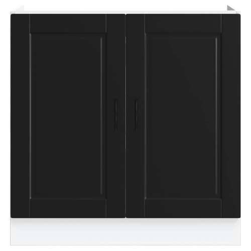 Donji ormarić za sudoper Porto crni 80x46x81,5 cm drveni - Crna 1 1 x donji ormarić (2 vrata) 80 cm Cijena