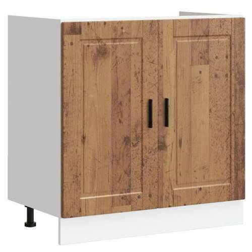 Donji ormarić za sudoper Porto boja drva 80x46x81,5 cm drveni - Staro drvo 1 1 x donji ormarić (2 vrata) 80 cm Cijena