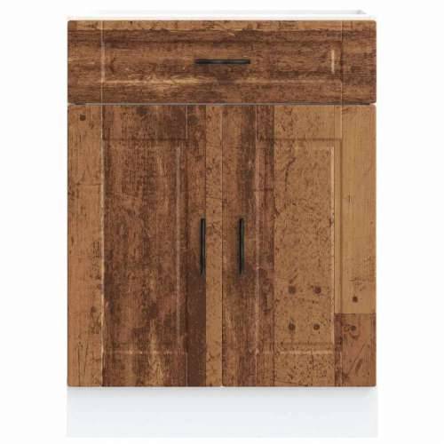 Donji kuhinjski ormarić Porto boja drva konstruirano drvo - Staro drvo 1 1 x donji ormarić (2 vrata i 1 ladica) 60 cm Cijena