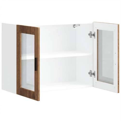 Kuhinjski zidni ormarić sa staklenim vratima Porto boja drva - Staro drvo 1 1 x zidni stakleni ormarić (2 vrata) 80 cm Cijena