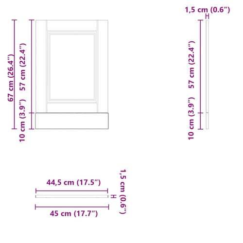 Ploča za perilicu posuđa Porto 45x1,5x67 cm konstruirano drvo - Sivi hrast sonoma 1 1 x ploča za perilicu posuđa 45 cm Cijena