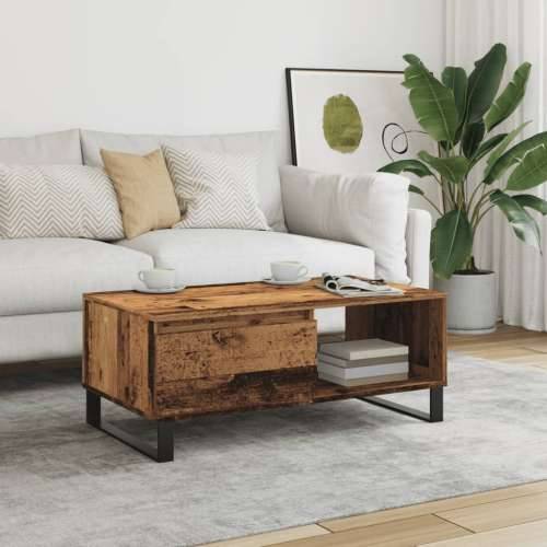 Stolić za kavu boja staro drvo 90x50x36,5 cm konstruirano drvo - Staro drvo 1 Cijena