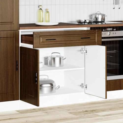 Donji kuhinjski ormarić Porto boja hrasta konstruirano drvo - Smeđi hrast 80 x 46 x 81.5 cm 1 1x bottom cabinet (2 doors 2 drawe Cijena