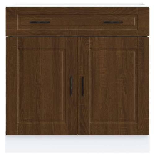 Donji kuhinjski ormarić Porto boja hrasta konstruirano drvo - Smeđi hrast 80 x 46 x 81.5 cm 1 1x bottom cabinet (2 doors 2 drawe Cijena
