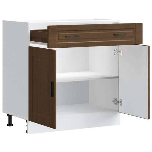 Donji kuhinjski ormarić Porto boja hrasta konstruirano drvo - Smeđi hrast 80 x 46 x 81.5 cm 1 1x bottom cabinet (2 doors 2 drawe Cijena