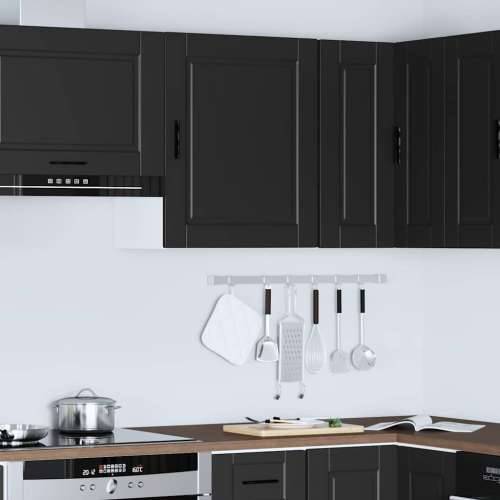 Kuhinjski zidni ormarići 2 kom Porto crni konstruirano drvo - Crna 50 x 31 x 60 cm 1 1x wall cabinet (1 door) Cijena