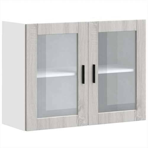 Kuhinjski zidni ormarić sa staklenim vratima Porto boja hrasta - Sivi hrast sonoma 1 1 x zidni stakleni ormarić (2 vrata) 80 cm Cijena