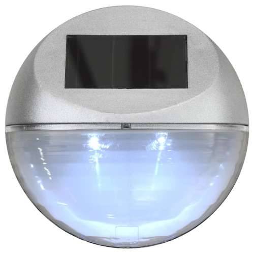 Vanjske solarne zidne svjetiljke LED 24 kom okrugle srebrne Cijena