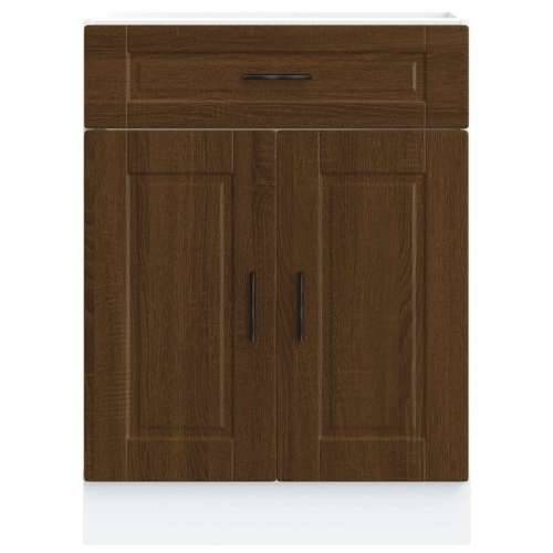 Donji kuhinjski ormarić Porto boja hrasta konstruirano drvo - Smeđi hrast 60 x 46 x 81.5 cm 1 1x bottom cabinet (2 doors 1 drawe Cijena