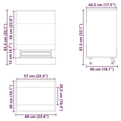 Ormarić za pećnicu Porto bijeli konstruirano drvo - Bijela 1 1 x ormarić za pećnicu 60 cm Cijena
