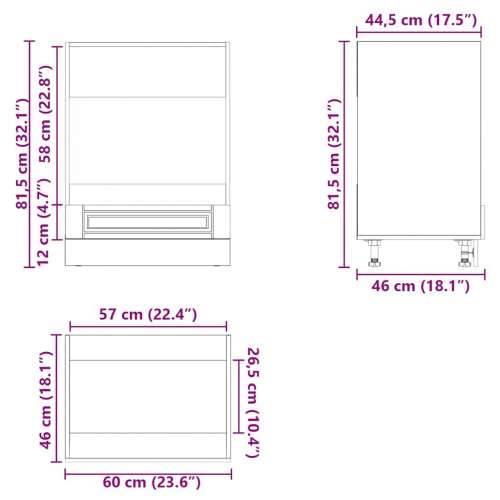 Ormarić za pećnicu Porto boja hrasta konstruirano drvo - Dimljeni hrast 1 1 x ormarić za pećnicu 60 cm Cijena