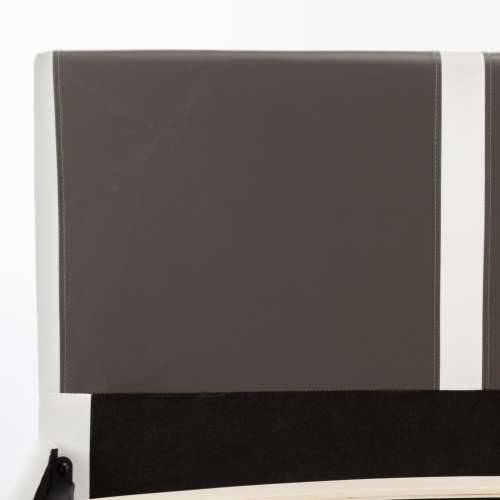 Krevet od umjetne kože s madracem sivo-bijeli 180 x 200 cm Cijena