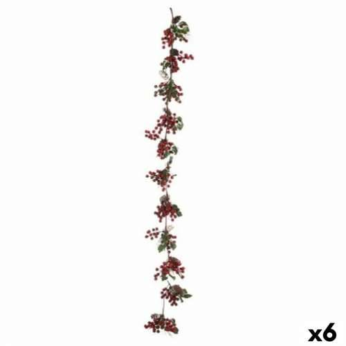 Božićni vijenac Krist+ B9M-1007B Zelena Plastika Crvene bobice 15 x 7,5 x 156 cm Grana (6 kom.) Cijena